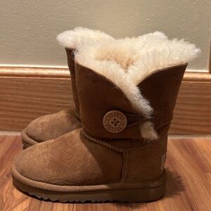 UGG Tan Boots with Shearling Trim